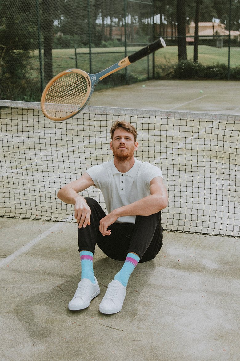 Erwans lance ses chaussettes de tennis haut de gamme